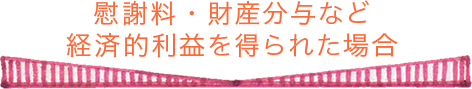 慰謝料・財産分与など経済的利益を得られた場合