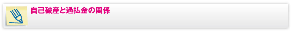 自己破産と過払金の関係